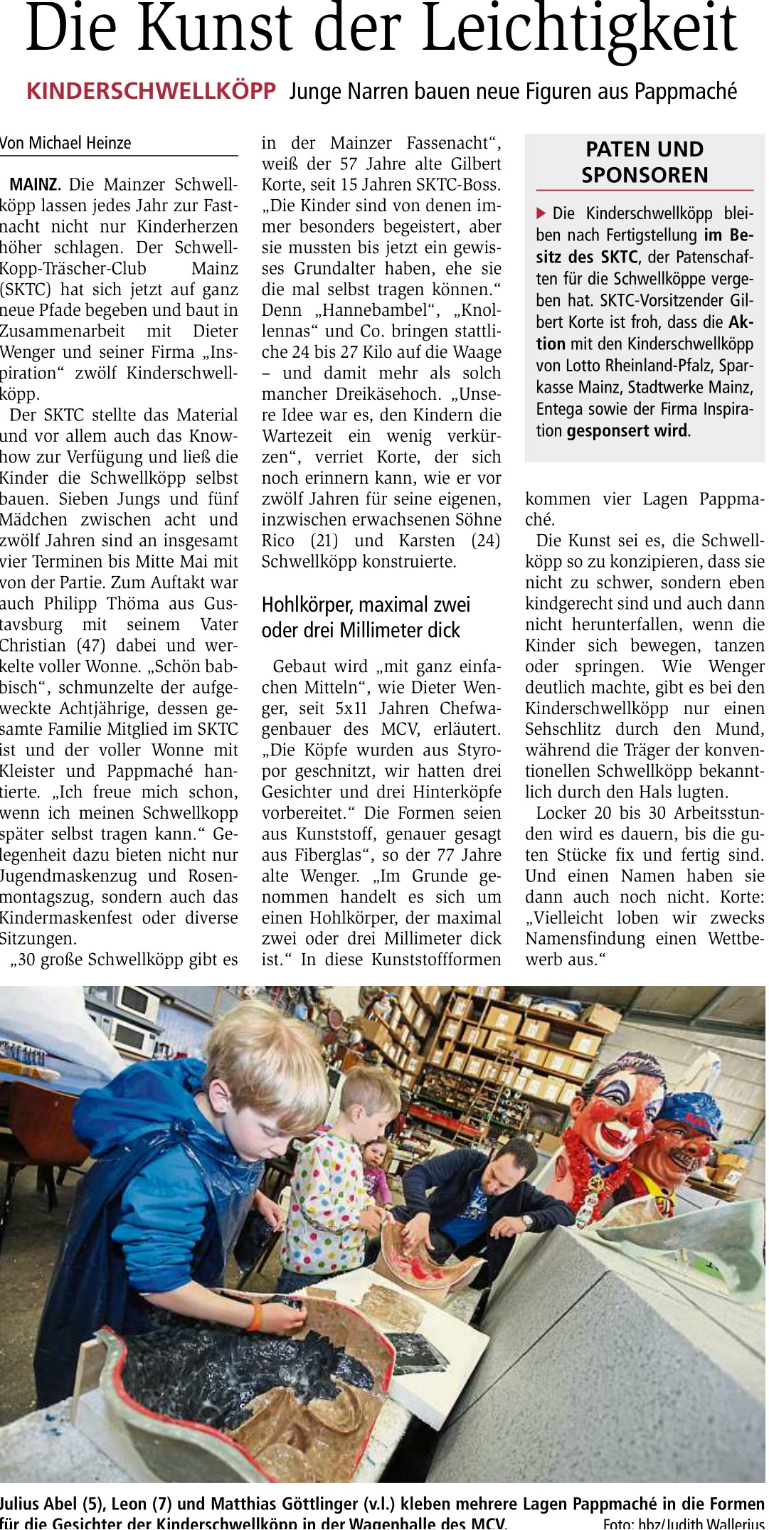 2017-05-08_Allgemeine_Zeitung_Mainz_Die_Kunst_der_Leichtigkeit