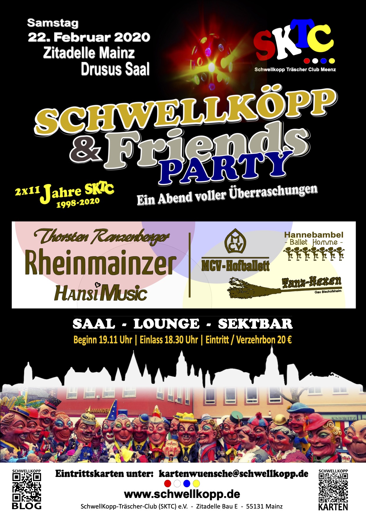 Din A4 2020 SKTC Party Plakat Portrait 210x297